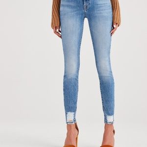 7 for All Mankind Ankle Skinny with Destroyed Hem